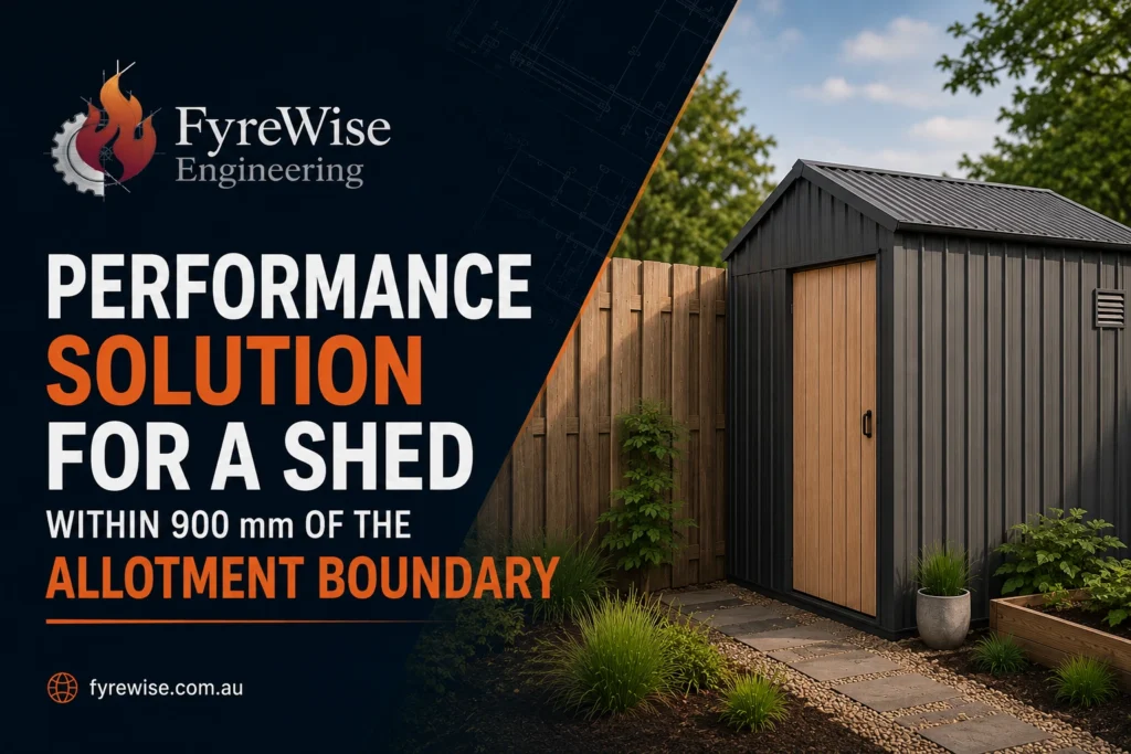 Performance Solution for a Shed Within 900 mm of the Allotment Boundary