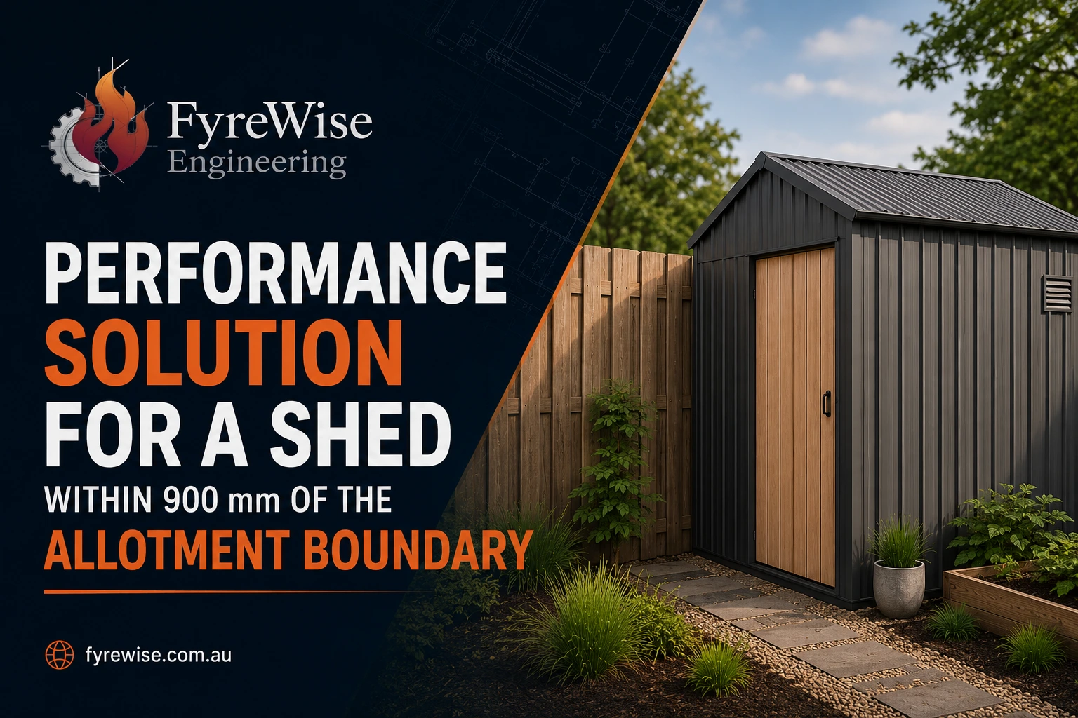 Performance Solution for a Shed Within 900 mm of the Allotment Boundary